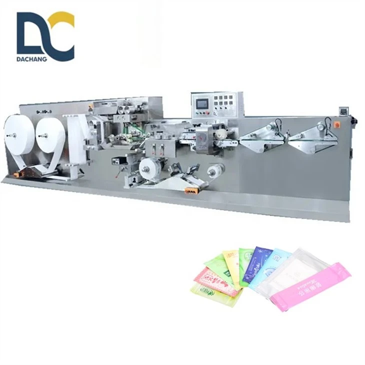 High speed single piece wet wipes making machine